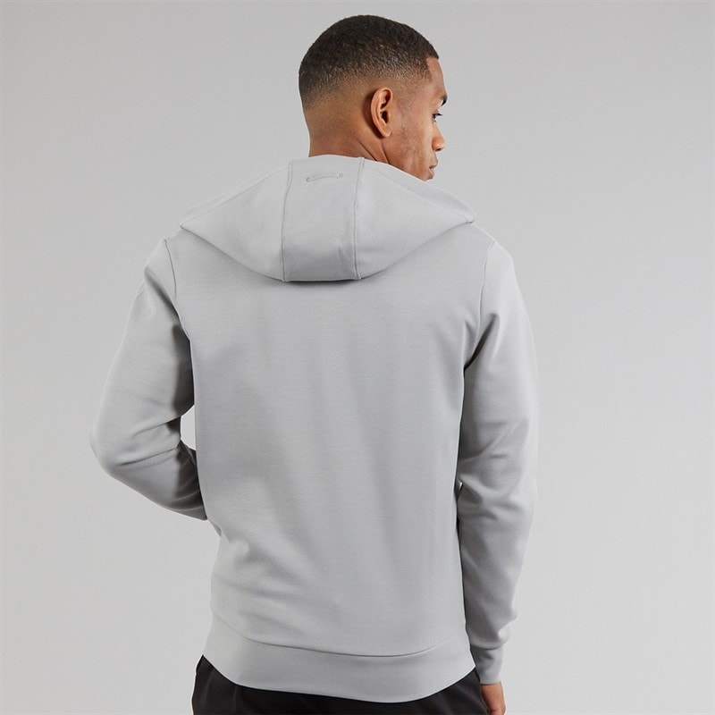 NICCE Mens Luxe Zip Through Hoodie Circular Grey - Image 2