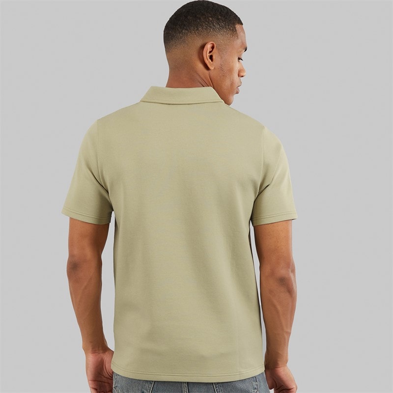 NICCE Mens Luxe Quarter Zip Polo Shirt Grey Stone - Image 2