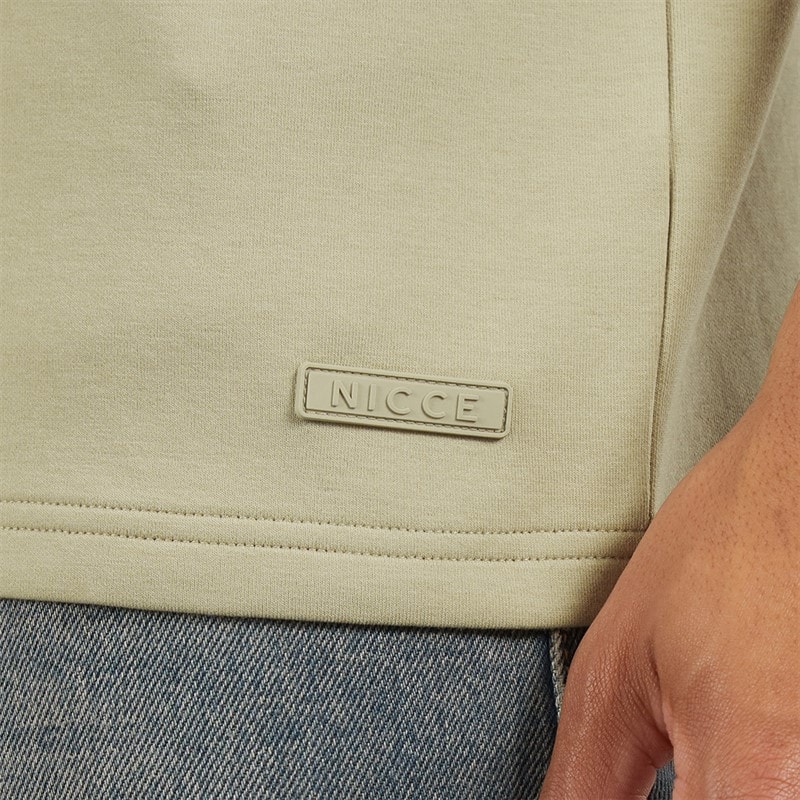 NICCE Mens Luxe Quarter Zip Polo Shirt Grey Stone - Image 3