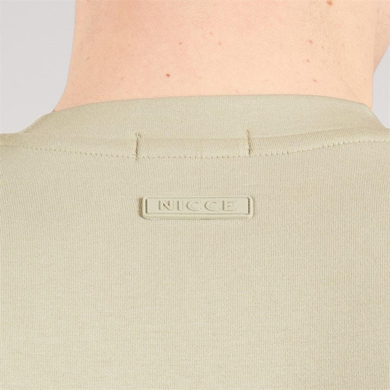 NICCE Mens Luxe Relaxed Fit T-Shirt Grey Stone - Image 3