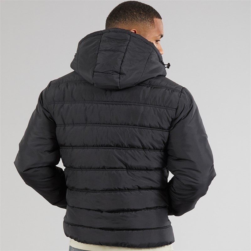 NICCE Mens Bluster Hooded Padded Coat Black - Image 2