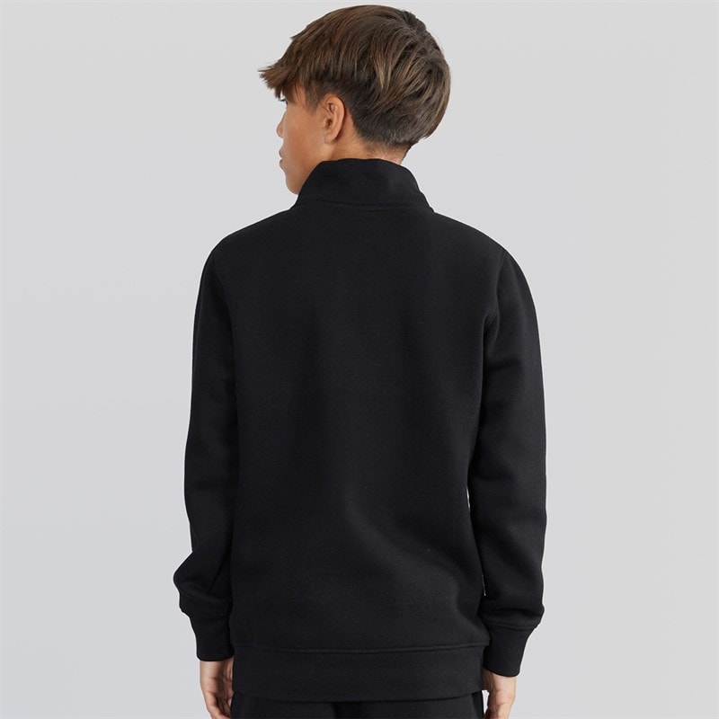 NICCE Boys Naldo 1/4 Zip Funnel Neck Sweatshirt Black - Image 2