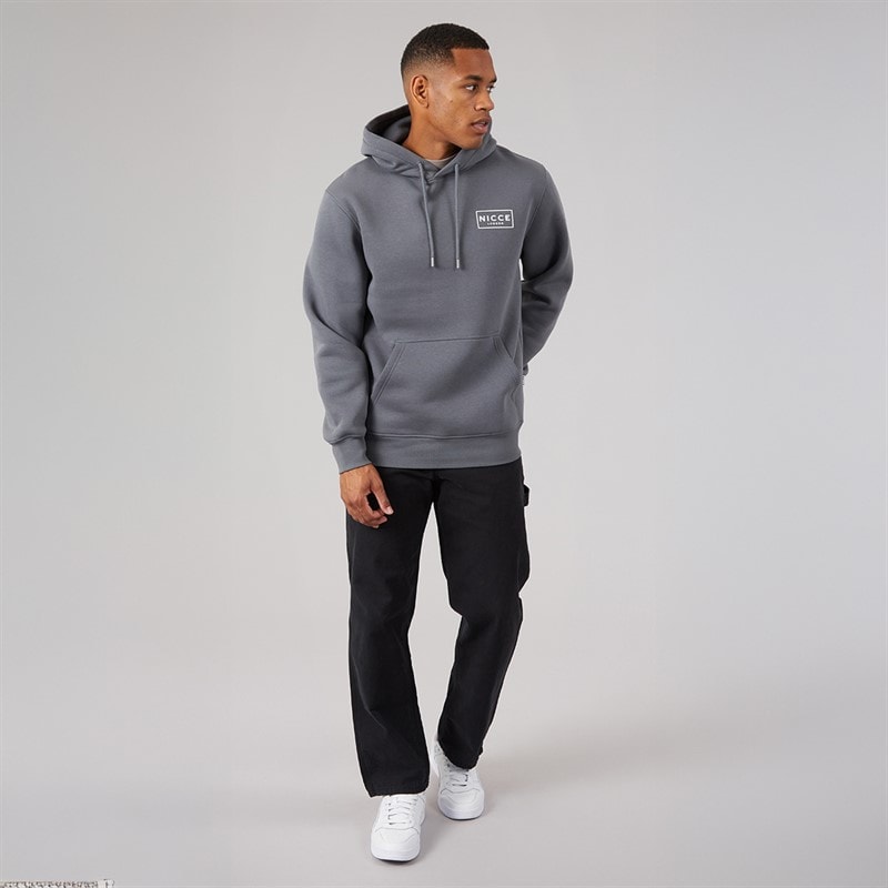 NICCE Mens Cian Hoodie Steel Grey - Image 4
