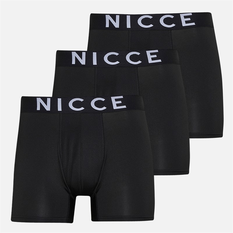 NICCE Mens Cheyne Three Pack Boxers Black