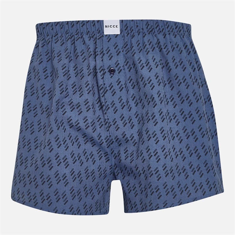 NICCE Mens Rawson Three Pack Boxer Shorts Blue Check/Chambray/AOP - Image 2