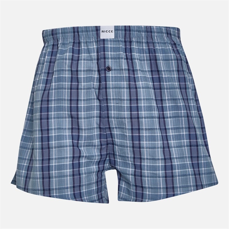 NICCE Mens Rawson Three Pack Boxer Shorts Blue Check/Chambray/AOP - Image 4