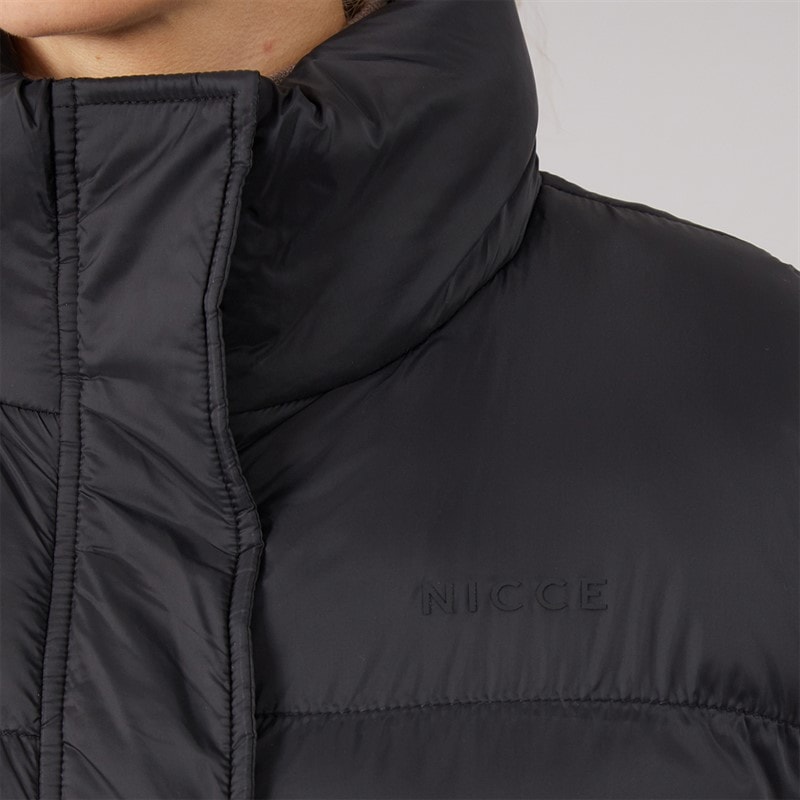 NICCE Womens Lucan Padded Gilet With Print And Bungee Cords Black - Image 5
