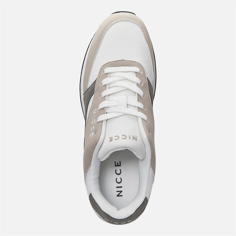 NICCE Mens Robula Trainers White/Grey - Image 4