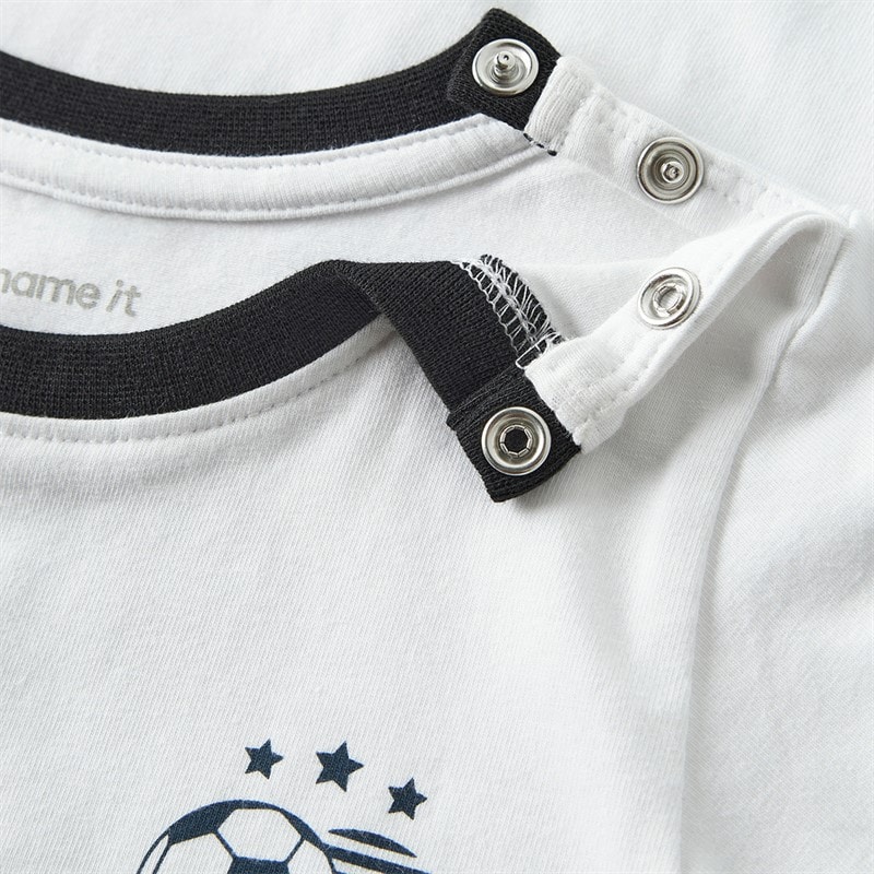Name It England Football World Cup Baby Romper Bright White England - Image 3