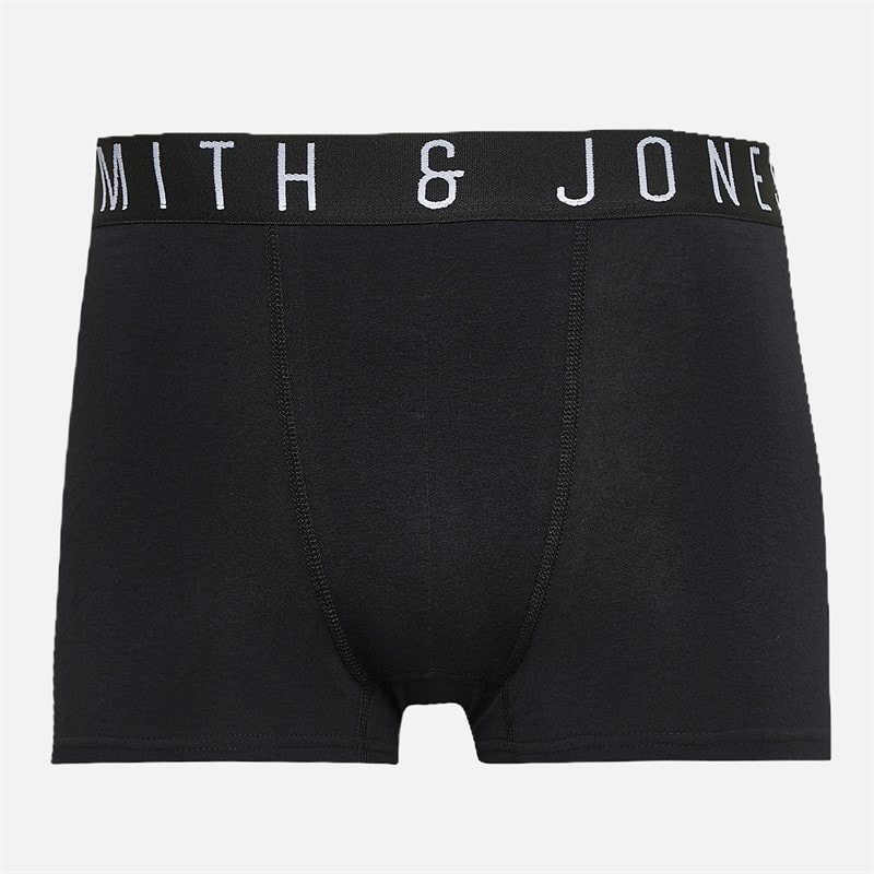 Smith And Jones Mens Slash Three Pack Boxer Shorts Black - Image 2