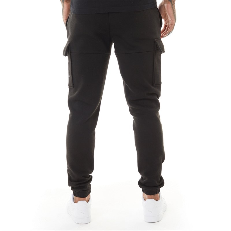 Henleys Mens Moorehen Cargo Joggers Black - Image 2