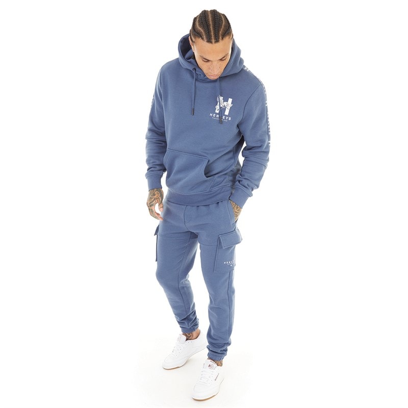 Henleys Mens Moorehen Cargo Joggers Deep Blue - Image 4