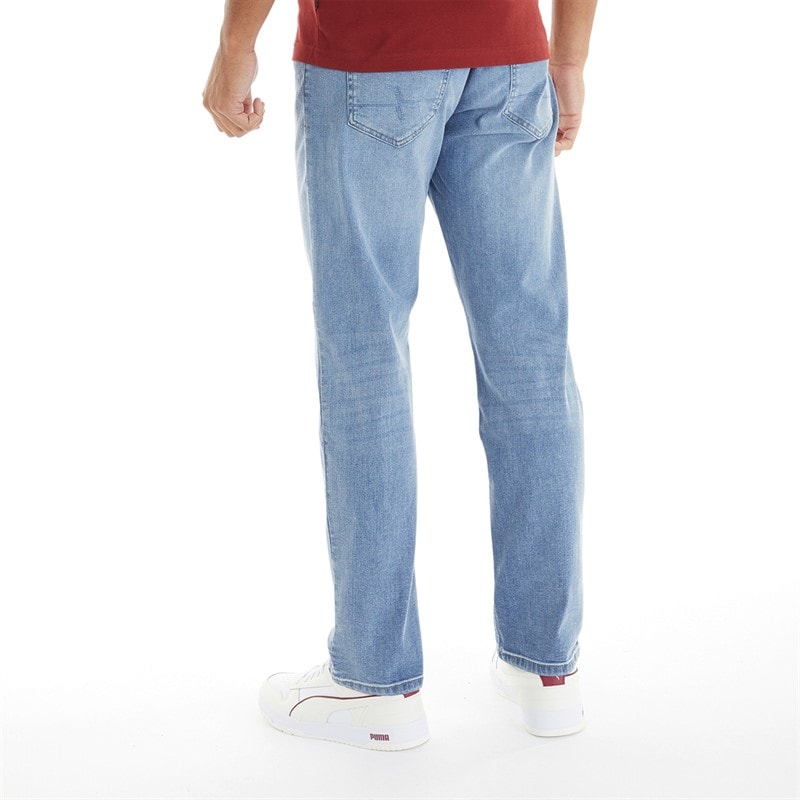 Henleys Mens Breeze Straight Fit Jeans Light Wash - Image 2