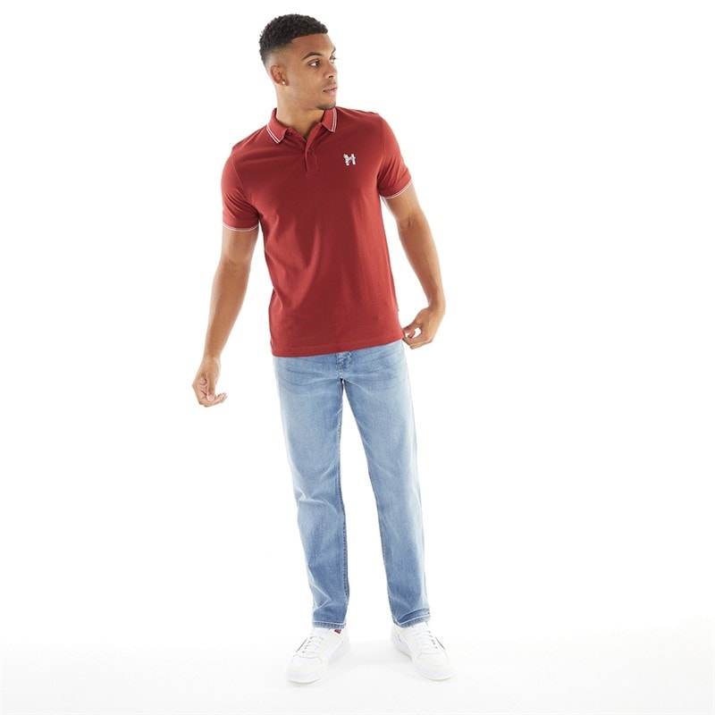 Henleys Mens Breeze Straight Fit Jeans Light Wash - Image 4