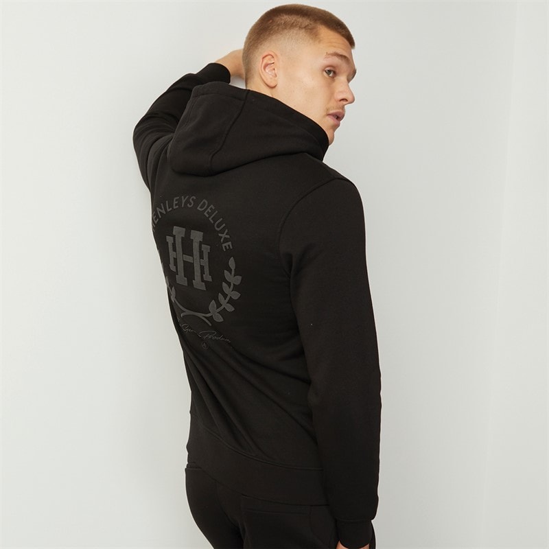 Henleys Mens Alston Hoodie Black - Image 1