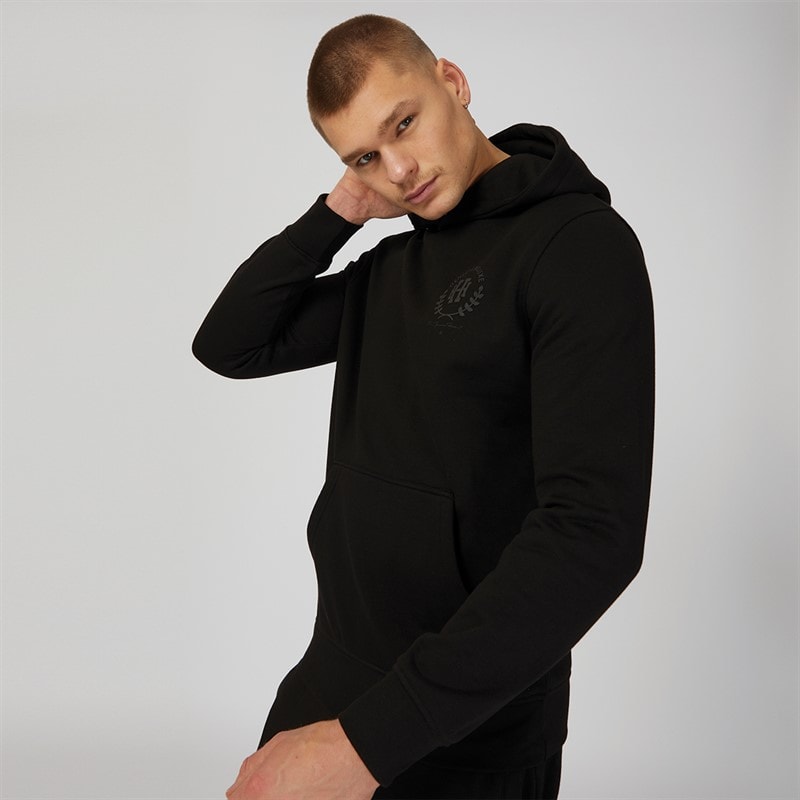 Henleys Mens Alston Hoodie Black - Image 2