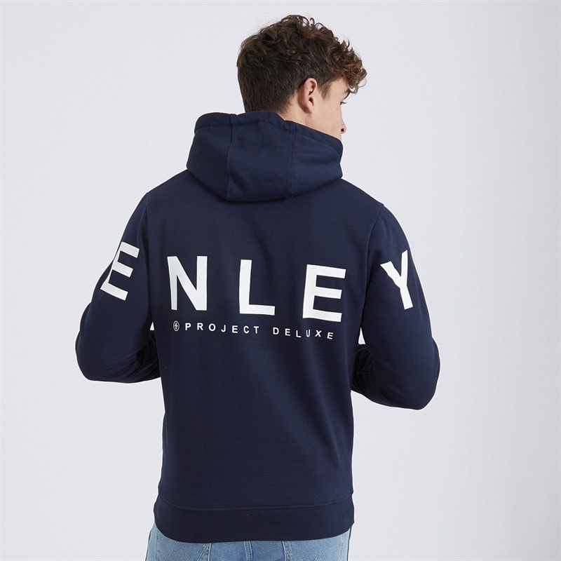Henleys Mens Mens Hensleeve Hoodie Navy - Image 2