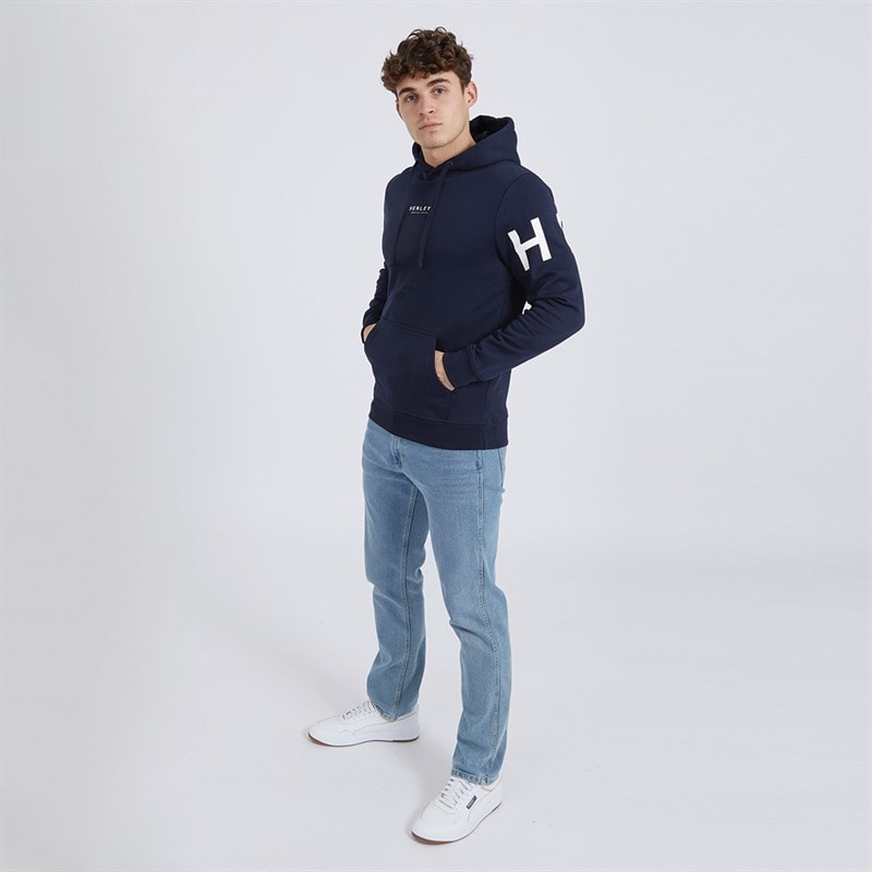 Henleys Mens Mens Hensleeve Hoodie Navy - Image 3