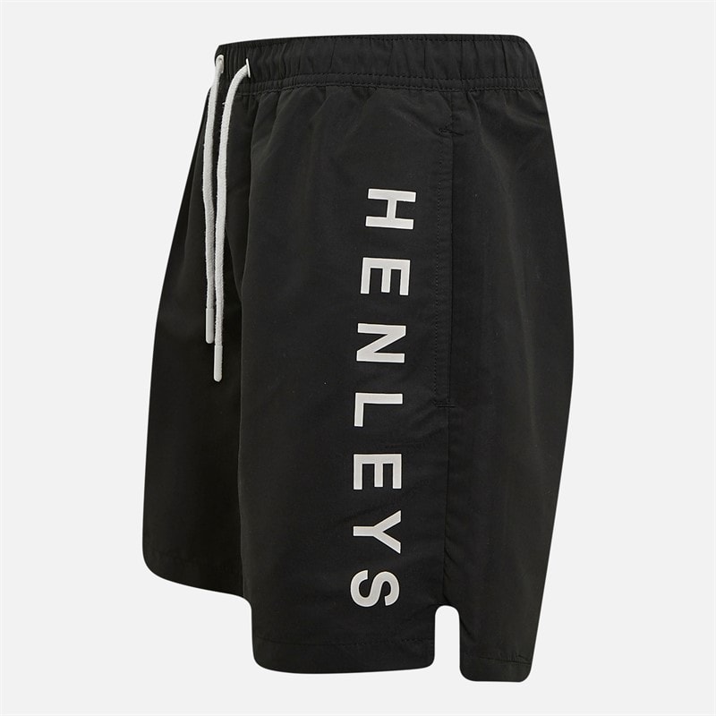 Henleys Mens Henybold Swim Shorts Black - Image 3
