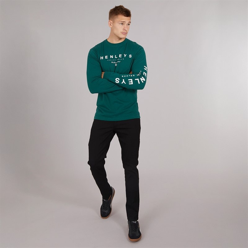 Henleys Mens Mayhen Slim Jeans Black - Image 4