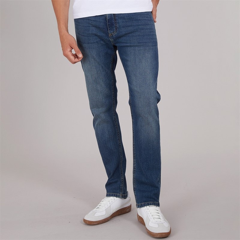 Henleys Mens Craze Comfort Jeans Stone Wash