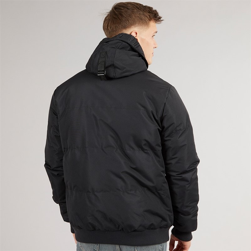 Henleys Mens Traction Bomber Jacket Black - Image 2
