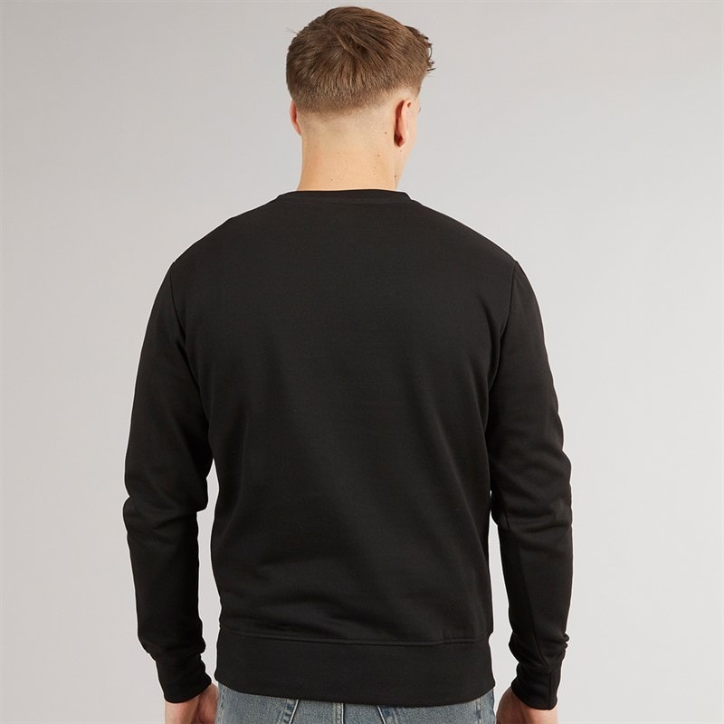 Henleys Mens Henbank Sweatshirt Black - Image 2