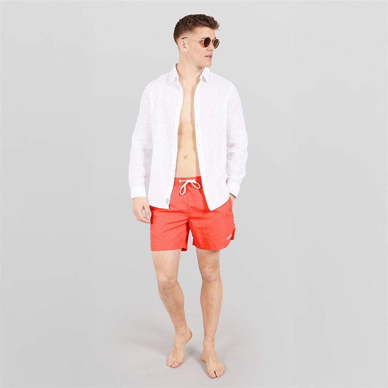 Henleys Mens Henycore Swimshorts Red - Image 3