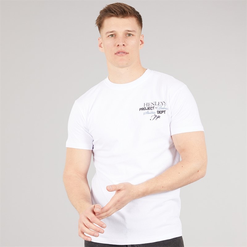 Henleys Mens Hentitled T-Shirt White - Image 2