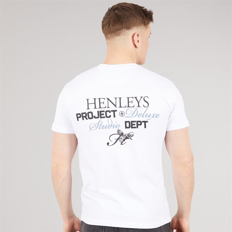 Henleys Mens Hentitled T-Shirt White - Image 3