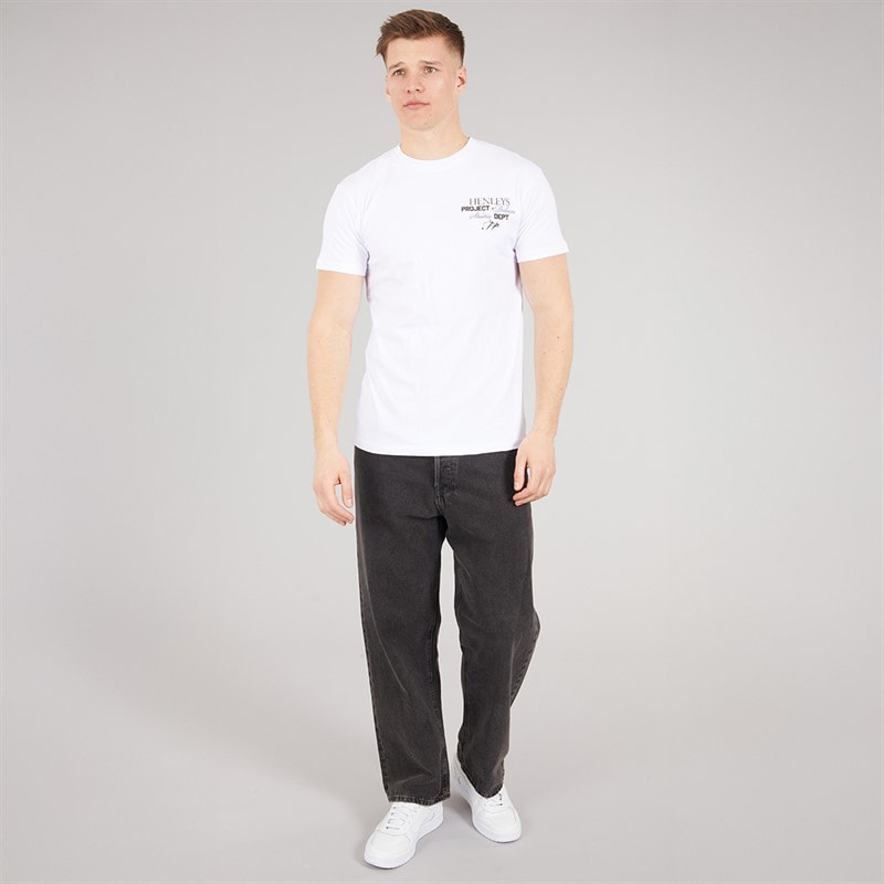 Henleys Mens Hentitled T-Shirt White - Image 4