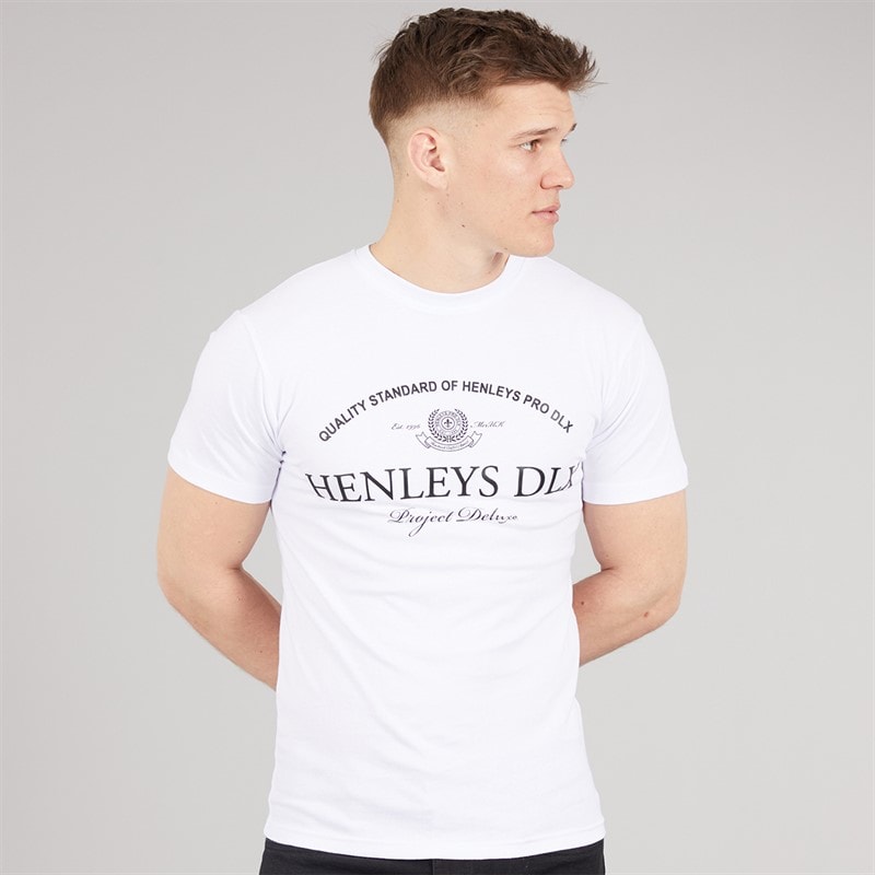 Henleys Mens Henclose T-Shirt White - Image 1
