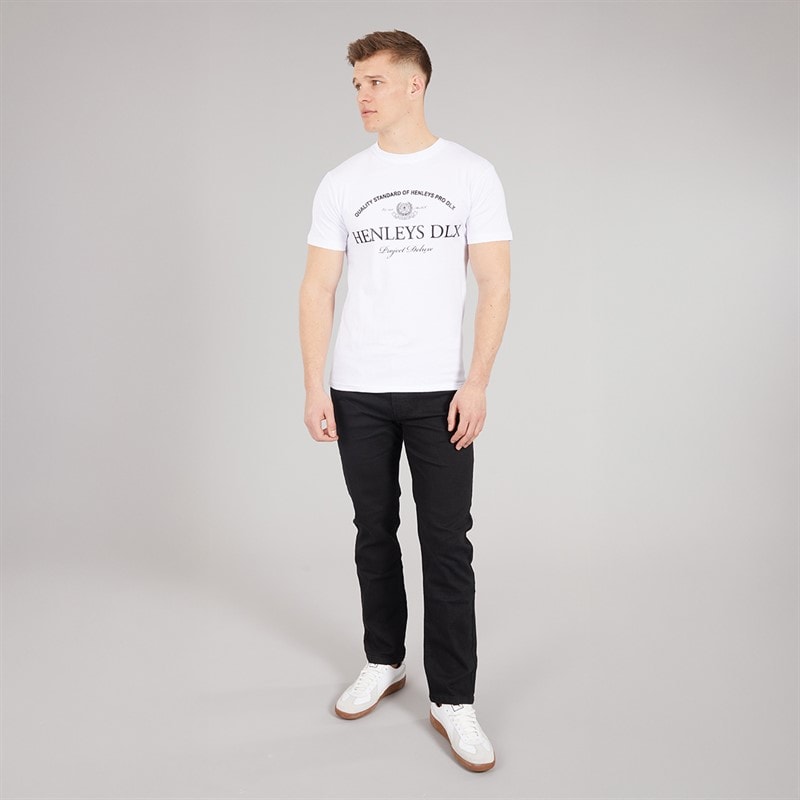 Henleys Mens Henclose T-Shirt White - Image 3