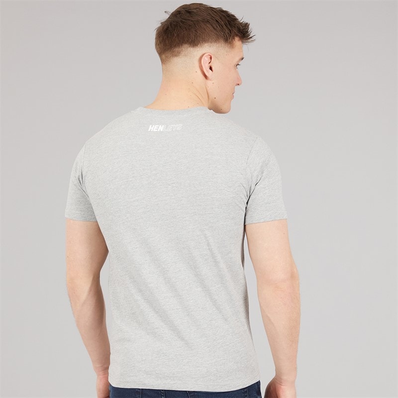Henleys Mens Melvern T-Shirt Grey Marl - Image 2