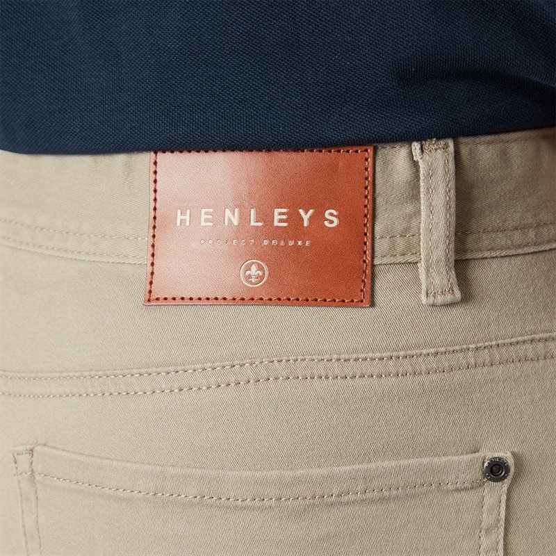 Henleys Mens Edition 5 Pocket Chinos Stone - Image 3