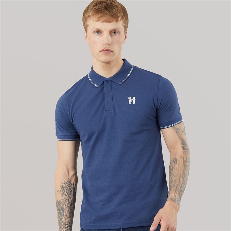 Henleys Mens Moorehen Polo Shirt Navy - Image 1