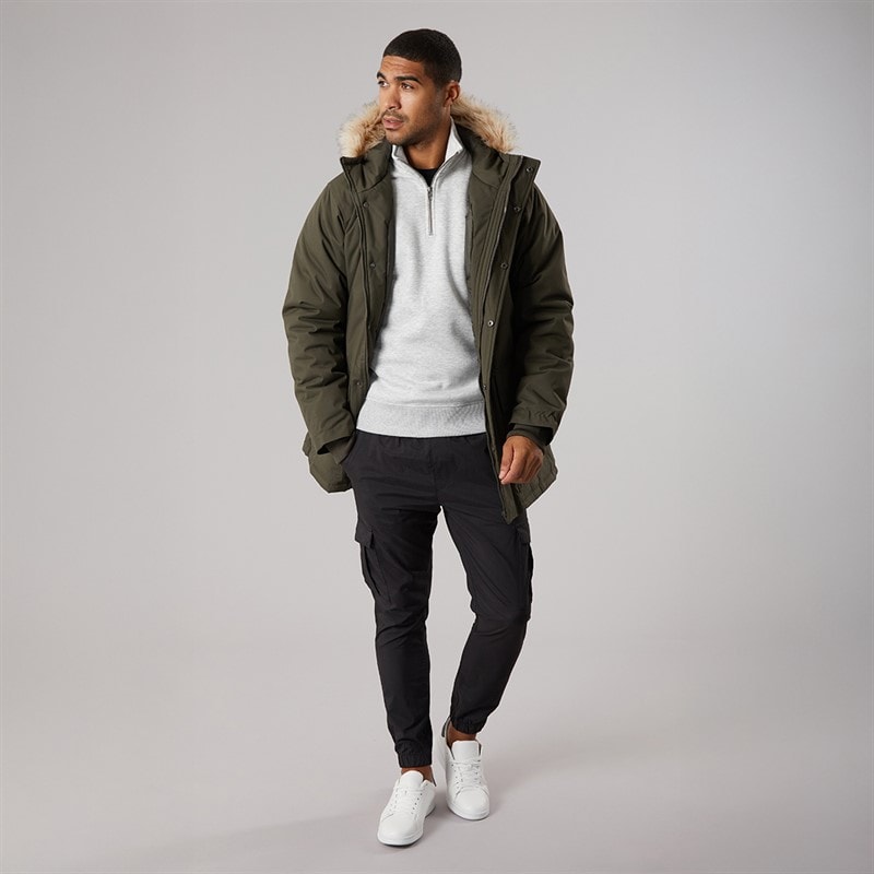 French Connection Mens Parka 4 Khaki - Image 4