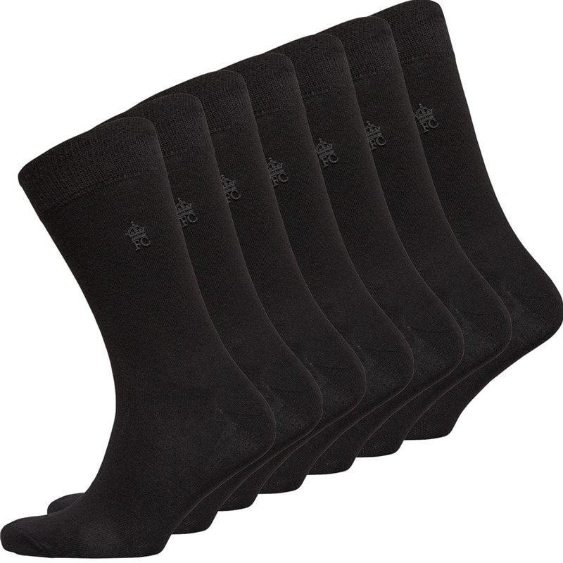 French Connection Mens FC Seven Pack Socks FC1 Black/Gunmetal