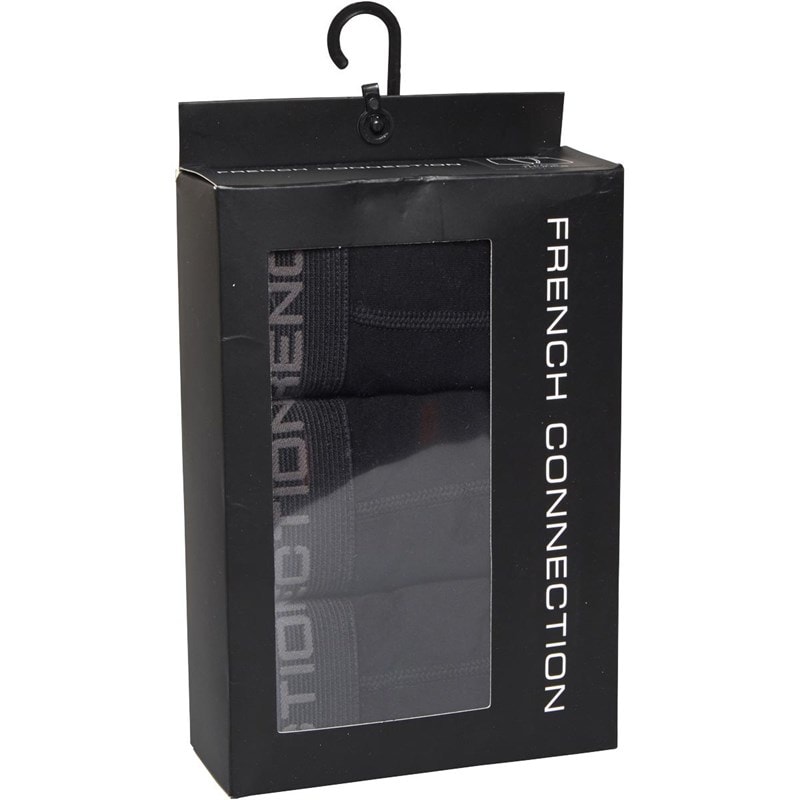French Connection Mens Three Pack FC Boxers FC1 Black/Black/Black - Image 2