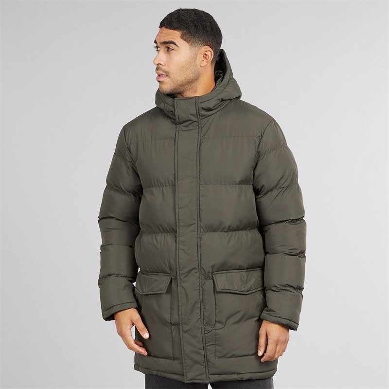 French Connection Mens Parka Row Jacket Khaki - Image 3