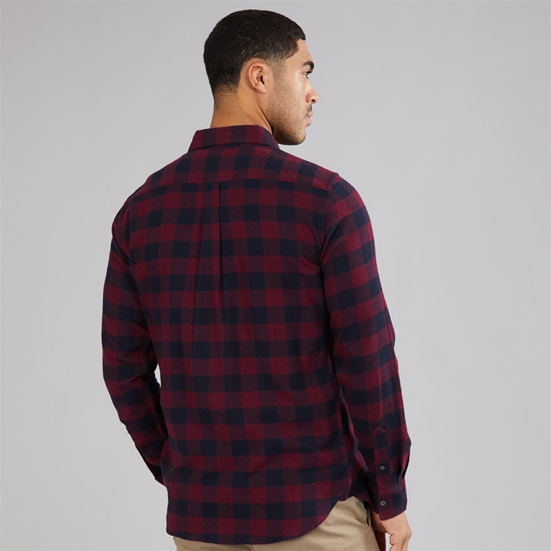 French Connection Mens Large Gingham Flannel Check Long Sleeve Shirt Chateaux/Marine - Image 2