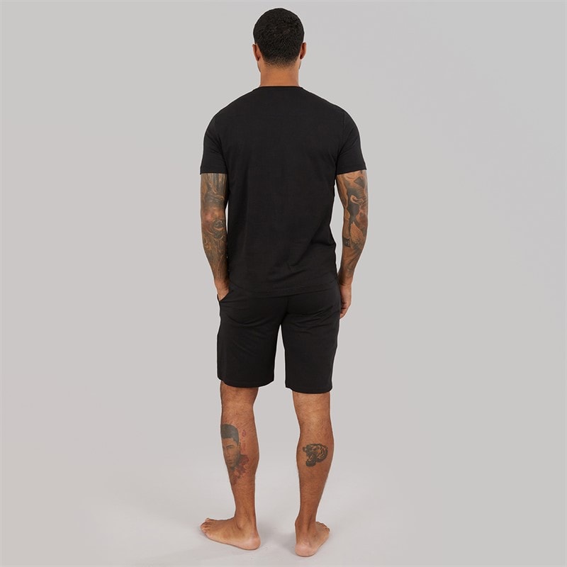 French Connection Mens FC Lounge T-Shirt And Shorts Set Black - Image 2