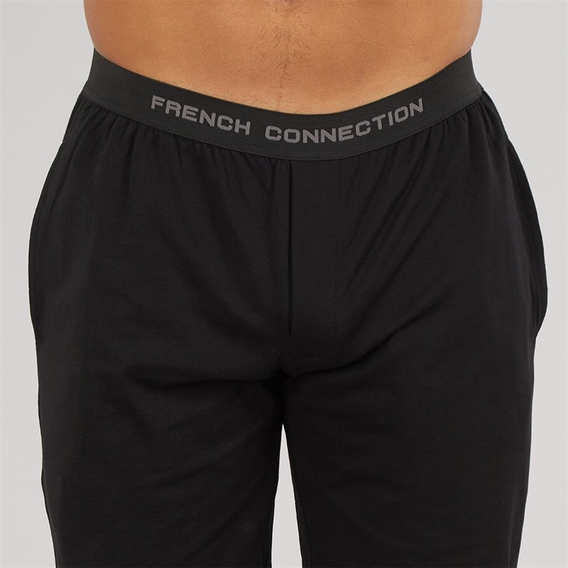 French Connection Mens FC Lounge T-Shirt And Shorts Set Black - Image 5