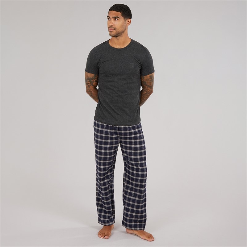 French Connection Mens FC Flannel Pants Square Marine/Stone - Image 4