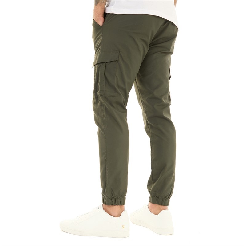 French Connection Mens Combat Tech Cargo Trousers Khaki - Image 2