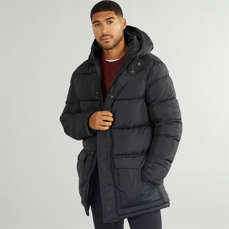 French Connection Mens Parka Row Jacket Black - Image 2