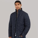 French Connection Mens Diamond Quilted Wad Jacket Marine