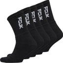French Connection Mens FCUK Five Pack Crew Socks Black