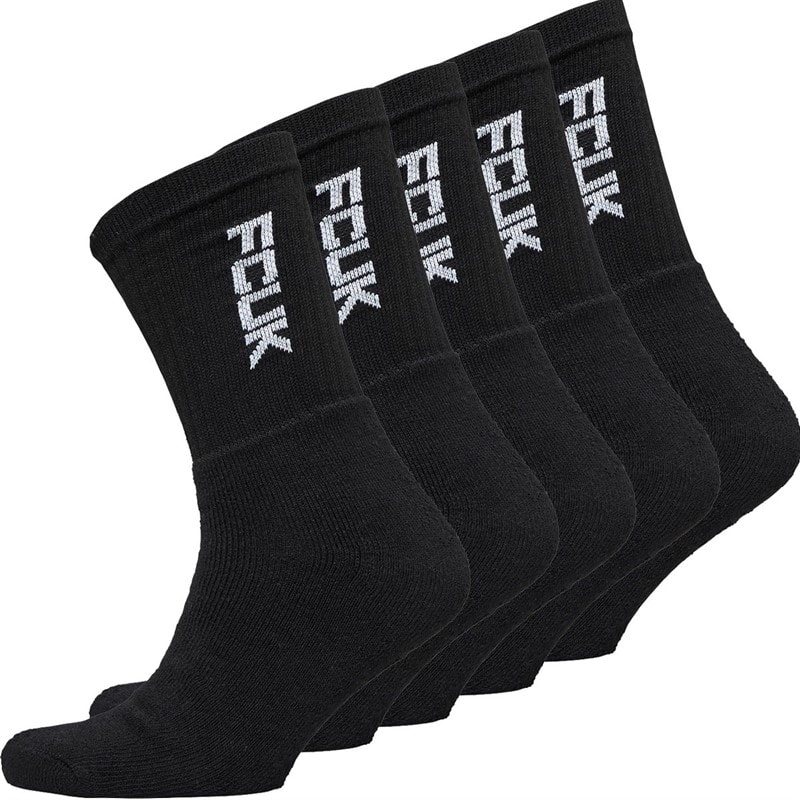 French Connection Mens FCUK Five Pack Crew Socks Black