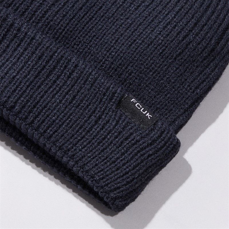 French Connection Mens FCUK Cash Beanie Marine - Image 2